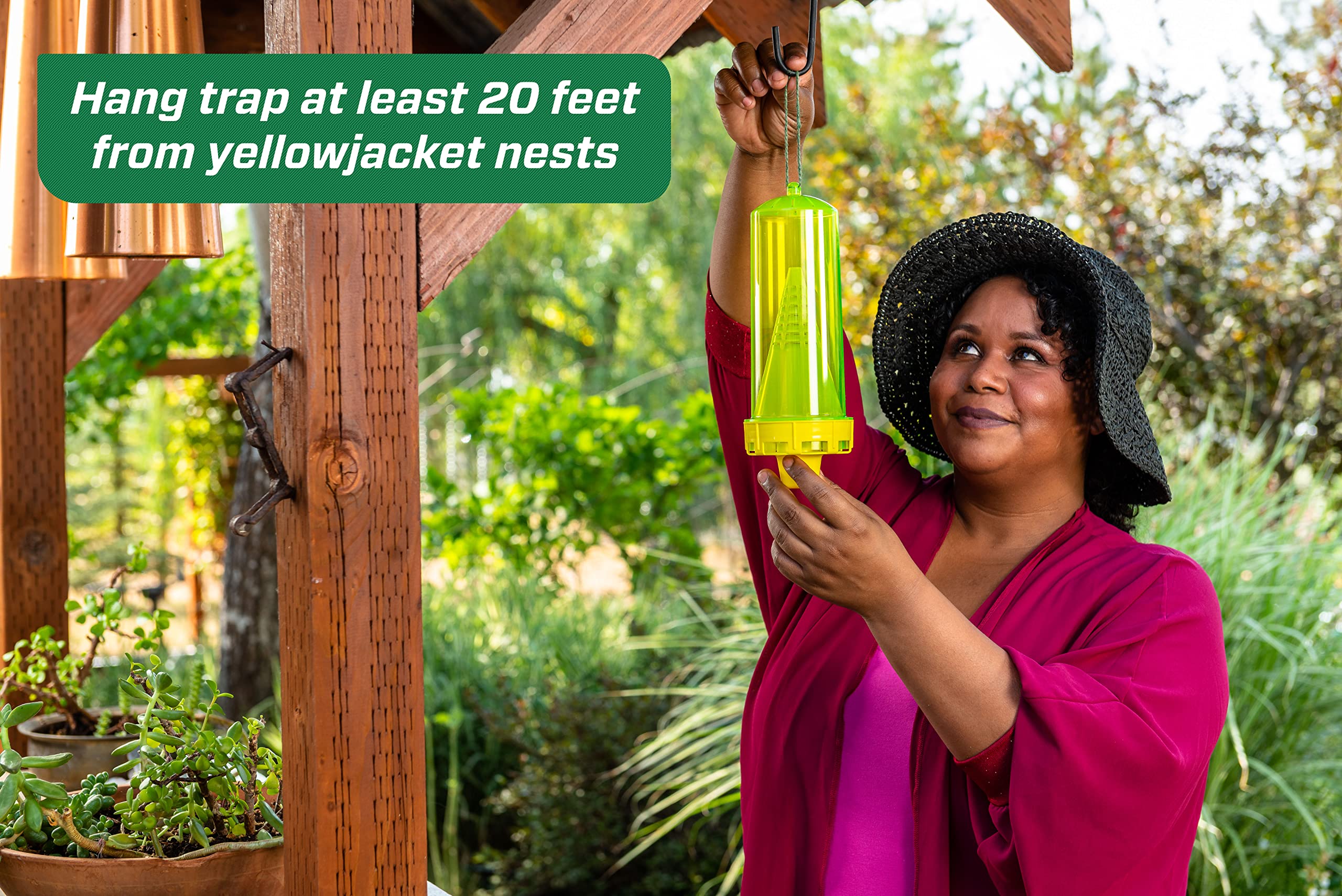 Back view of RESCUE! Yellowjacket Trap with instructions