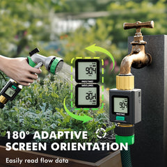 Back view of Restmo Smart Water Flow Meter with Bluetooth logo