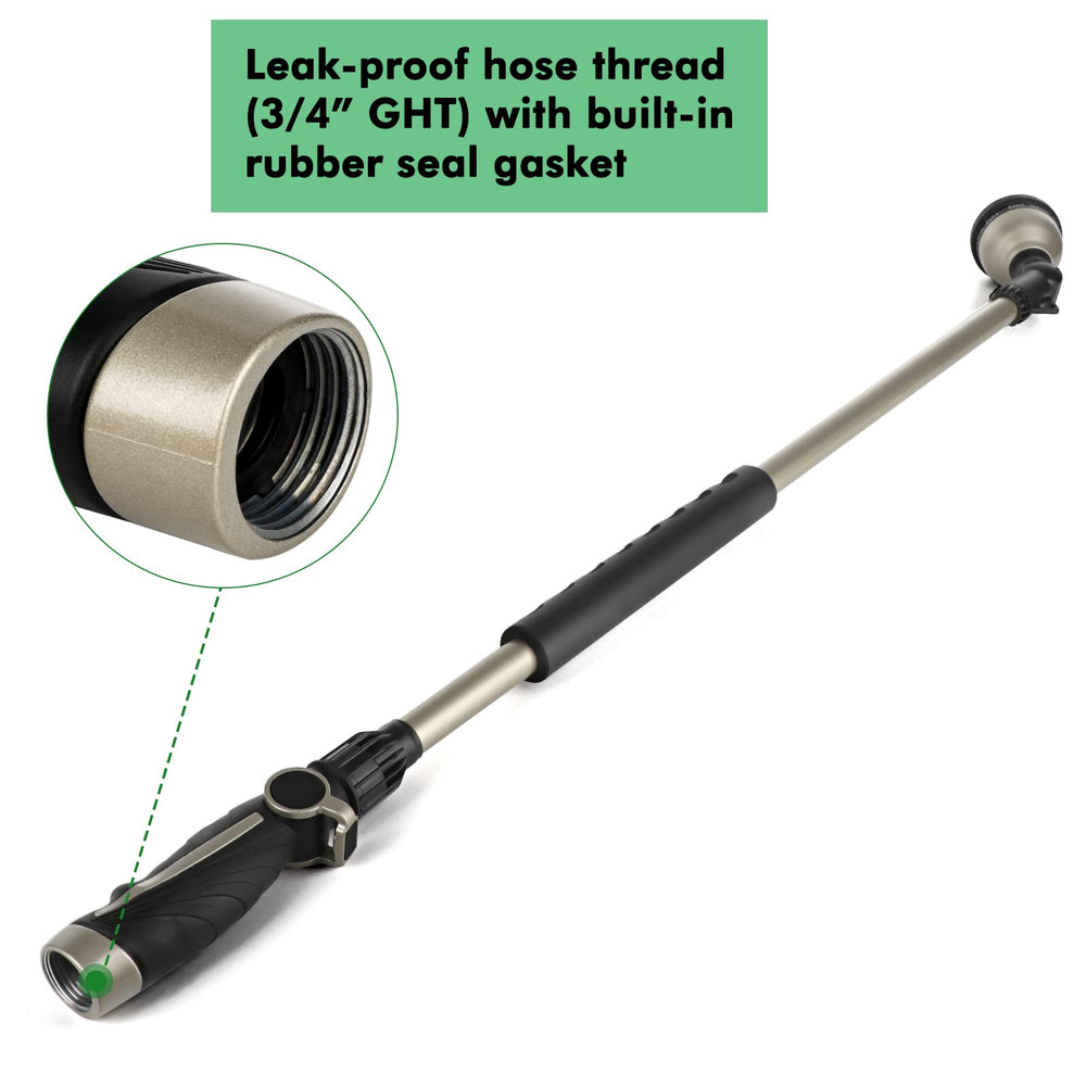 Back view of Restmo Watering Wand showing ergonomic handle