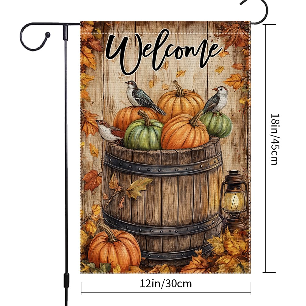 Back view of RMXJKIIU garden flag showcasing double-sided design