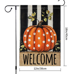 Back view of RMXJKIIU garden flag with black and white stripes