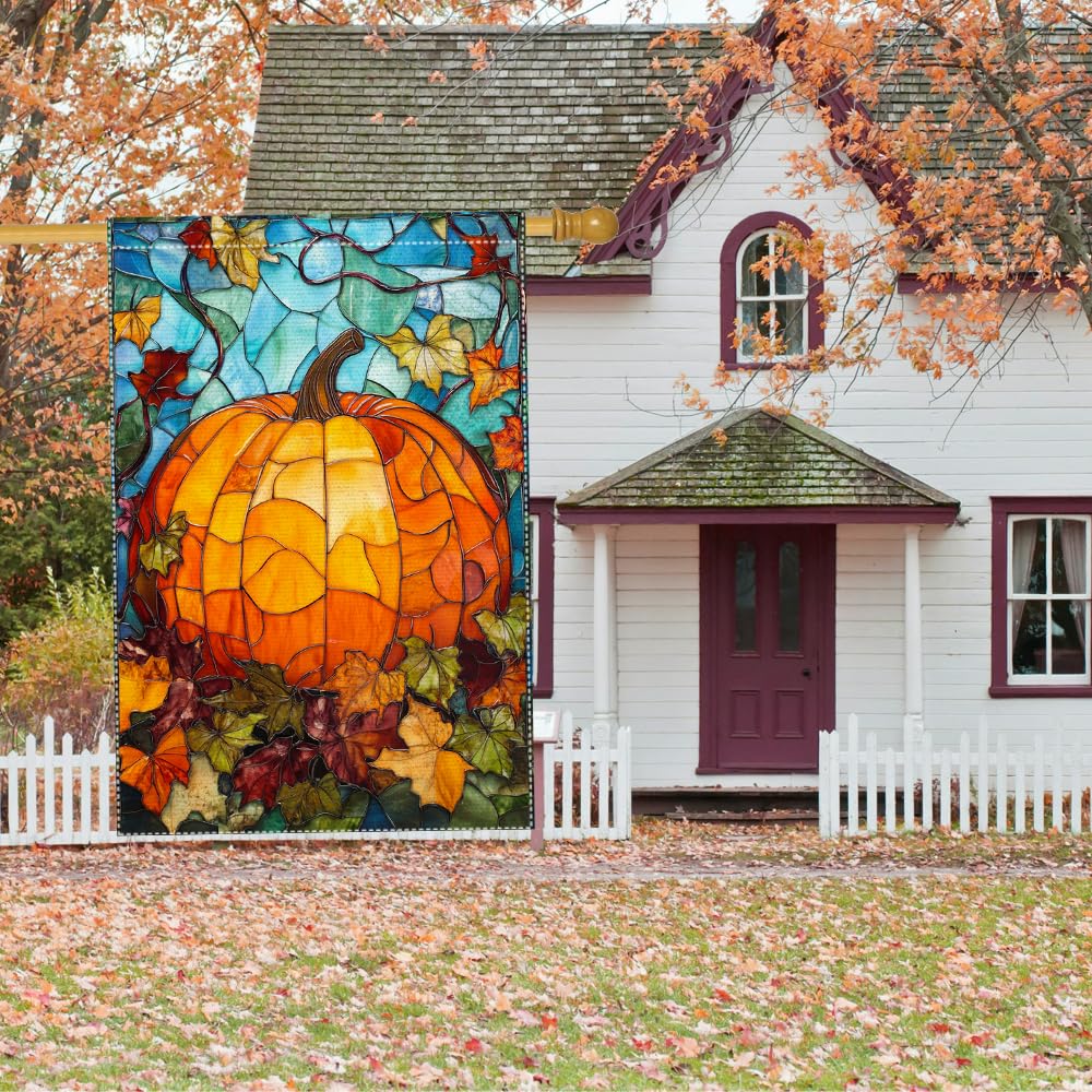 Back view of RMXJKIIU garden flag with double-sided design