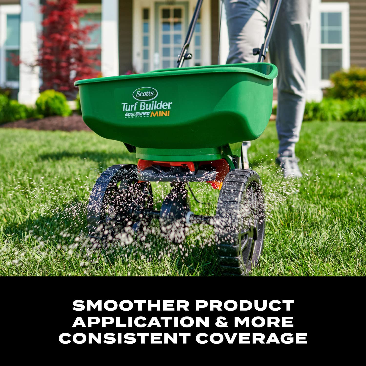 Back view of Scotts EdgeGuard Mini Broadcast Spreader