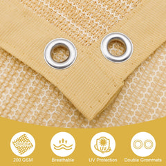 Back view of Shade&Beyond sun shade cloth showing stitching