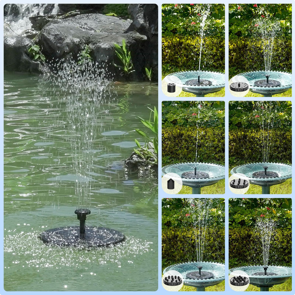 Back view of SHANCHAHUA Solar Fountain