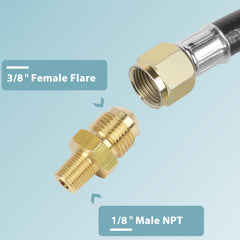 Back view of SHINESTAR Propane Regulator highlighting connection fittings