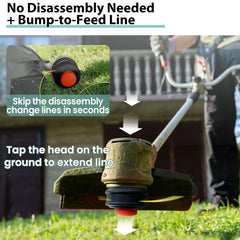 Back view of SIMUSI Universal Weed Eater Head
