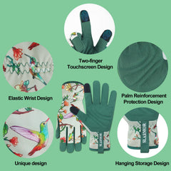 Back view of SLARMOR Gardening Gloves showing breathable fabric