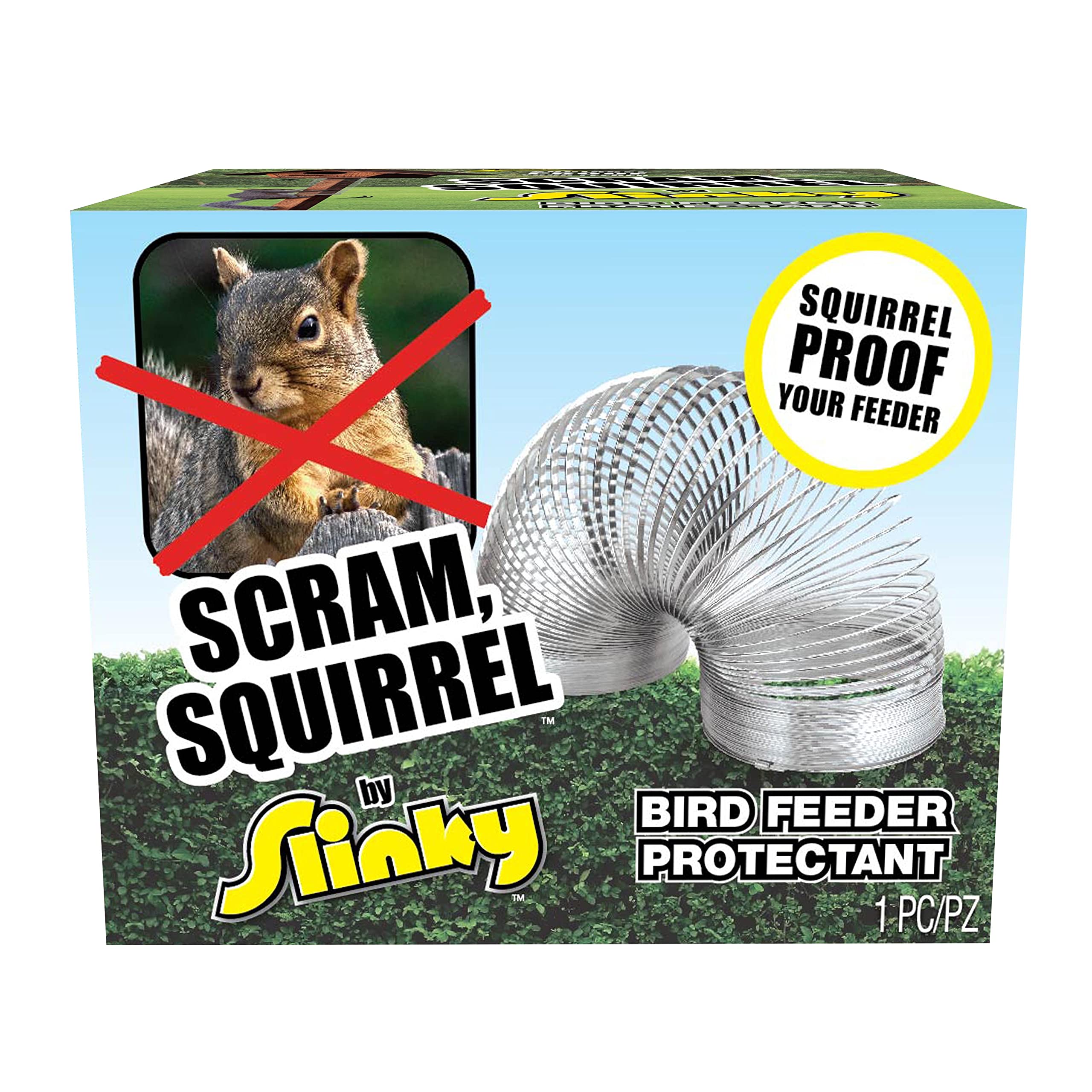 Back view of Slinky Scram, Squirrel showing attachment method