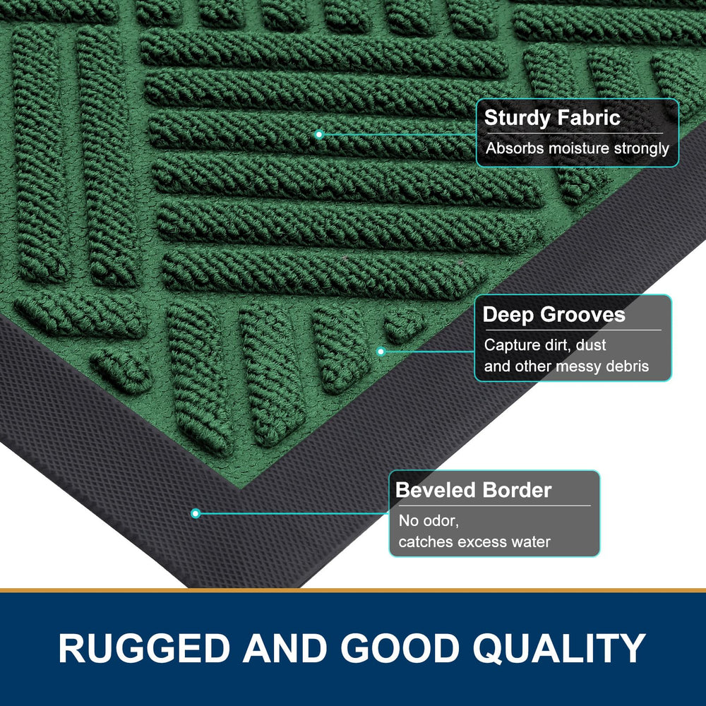 Back view of Smiry door mat showing rubber backing