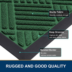 Back view of Smiry door mat showing rubber backing