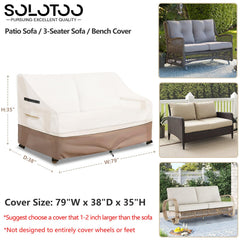 Back view of SoloToo Couch Cover with adjustable buckles