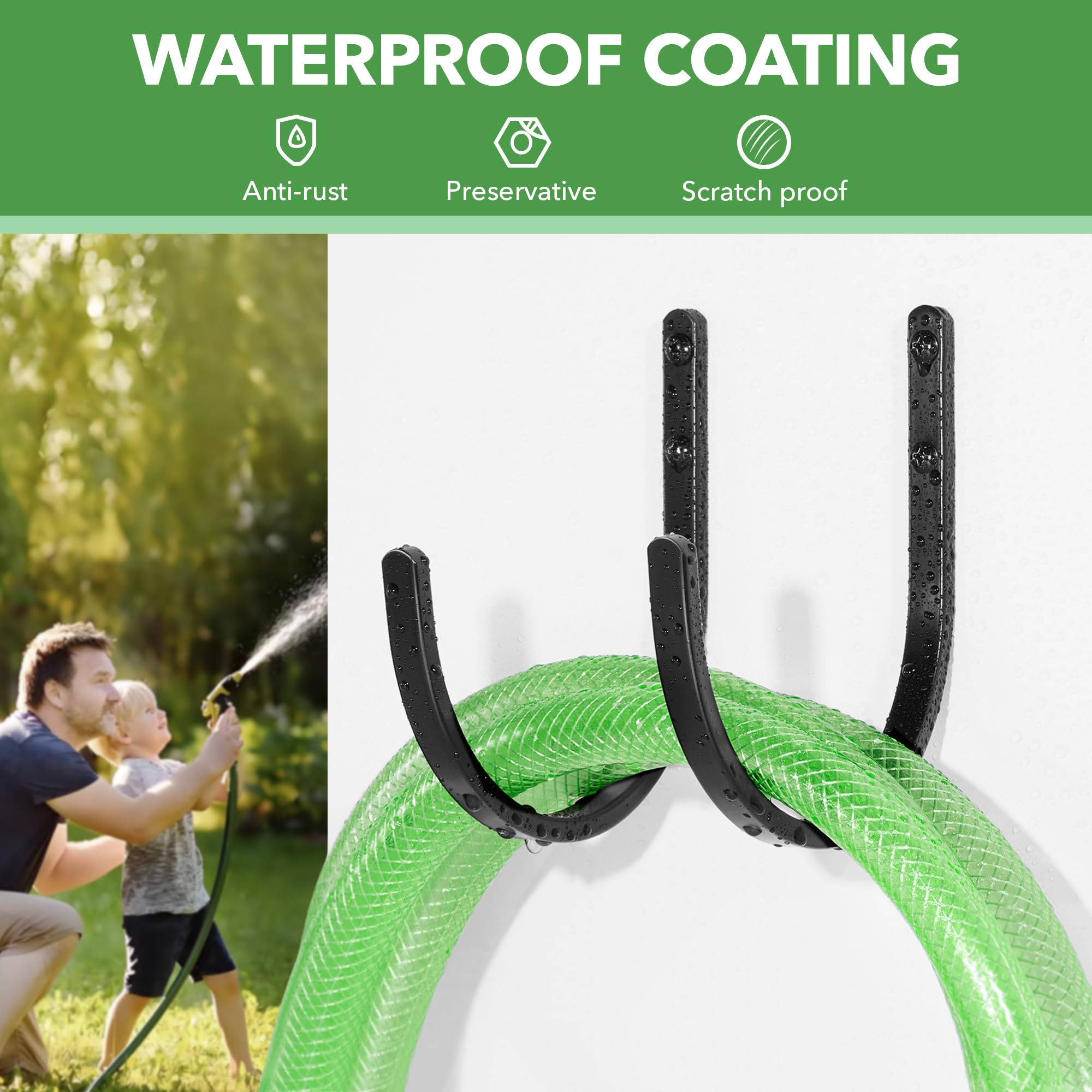 Back view of songsoso hose holder showing mounting design