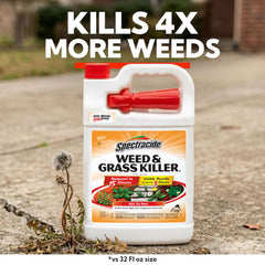 Back view of Spectracide Weed & Grass Killer spray bottle