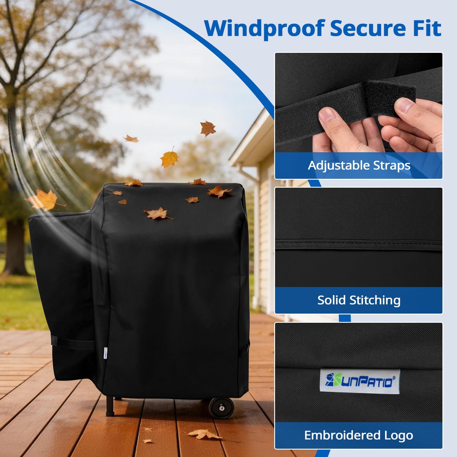 Back view of SunPatio Heavy Duty Grill Cover