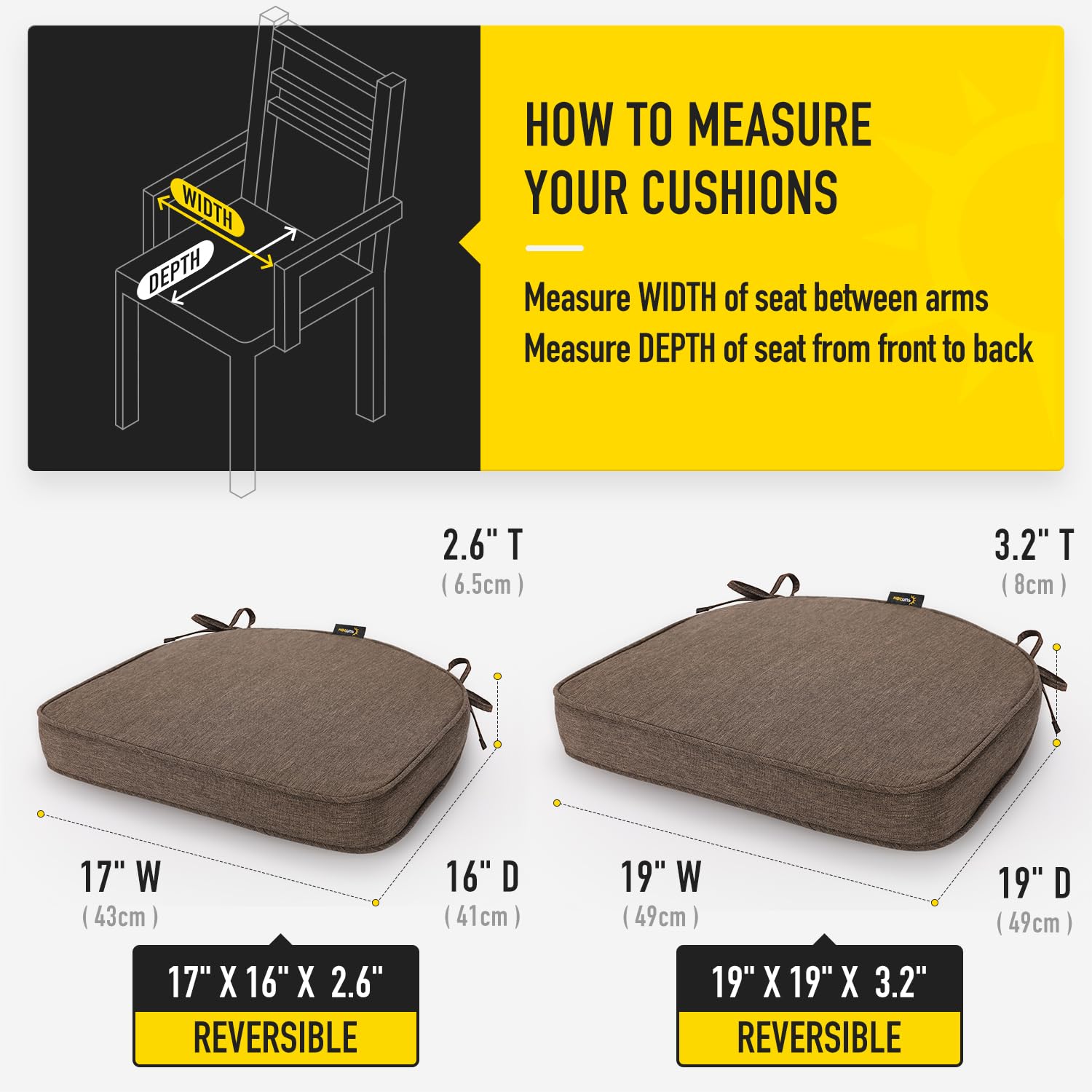 Back view of SUNROX Gel Memory Foam Chair Cushion with invisible zipper garage