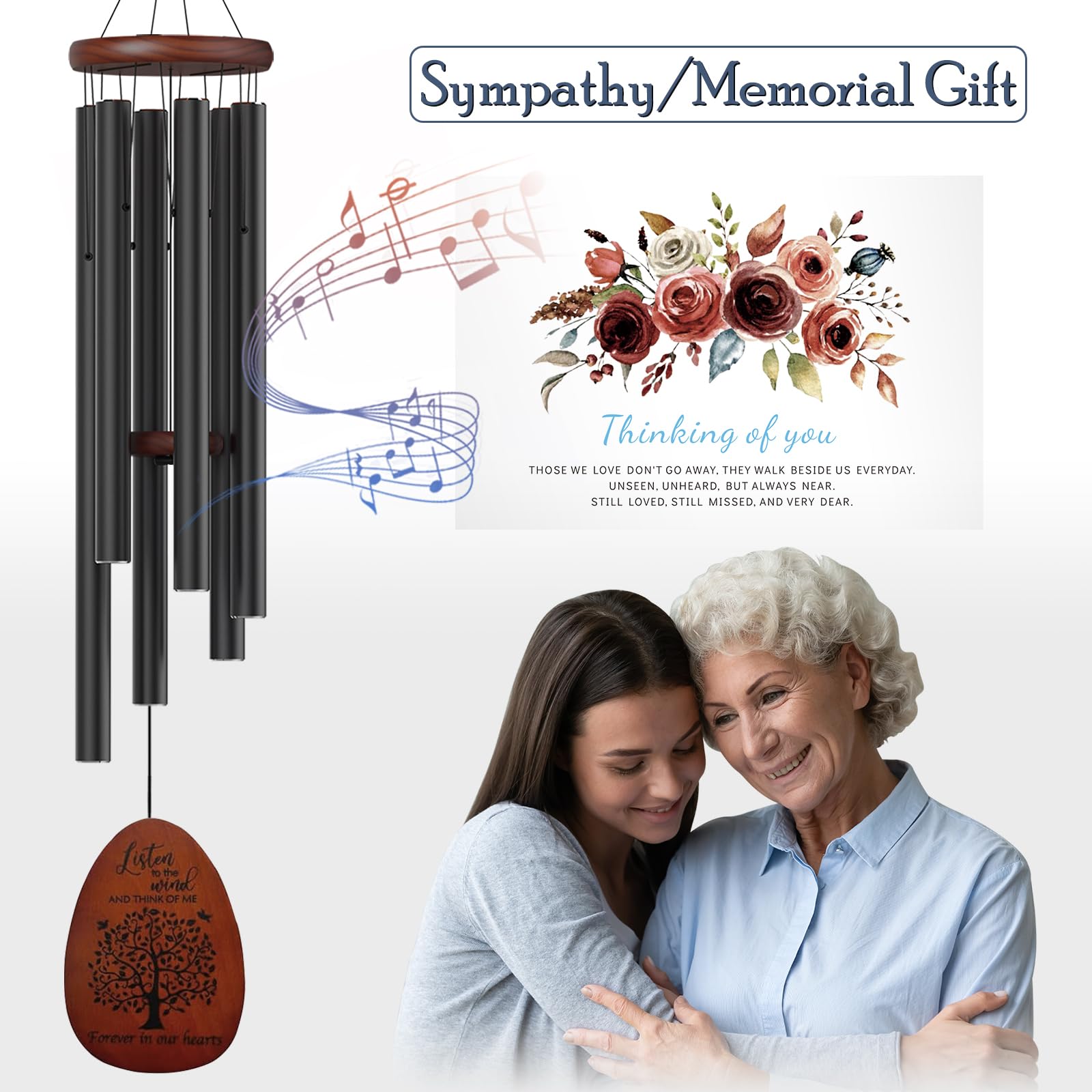 Back view of Suntimber Memorial Wind Chimes