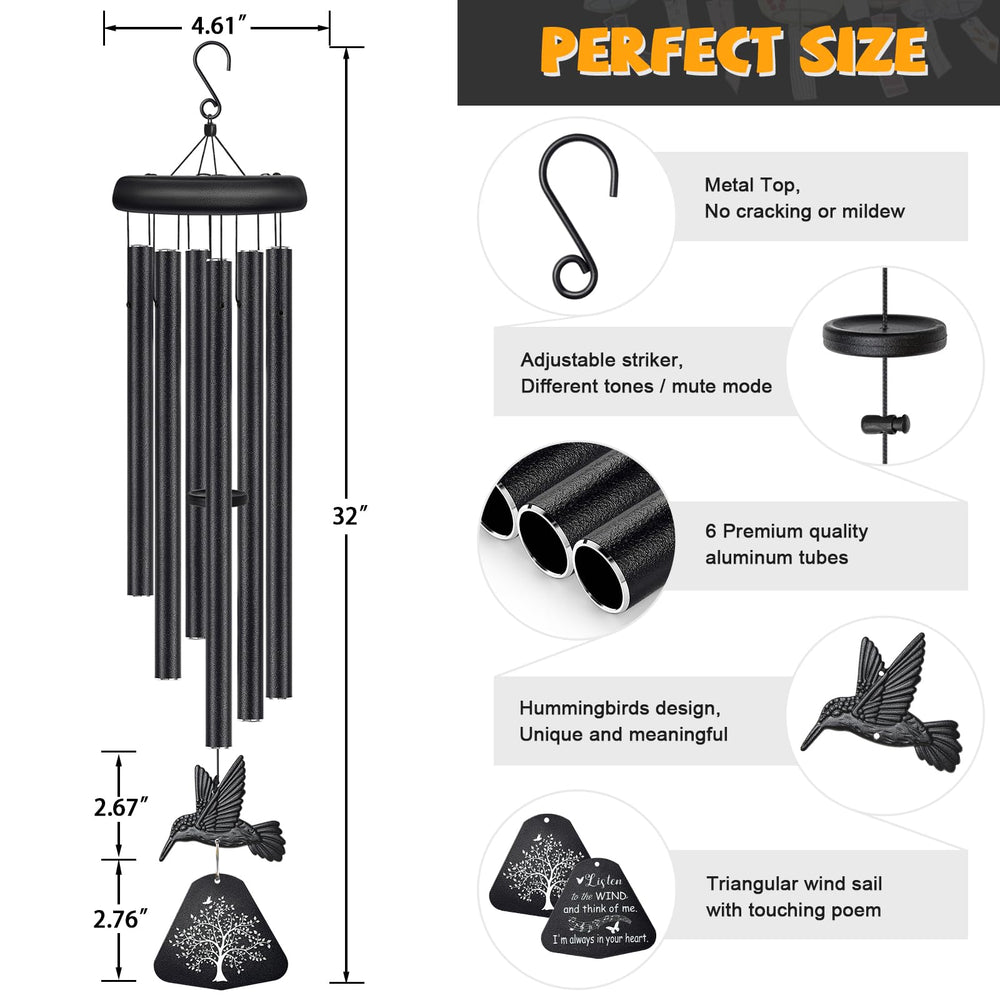 Back view of Synhonty Sympathy Wind Chimes