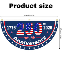 Back view of the 250th Anniversary USA Flag showing light-blocking material