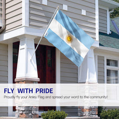 Back view of the Anley Argentina Flag showcasing grommets