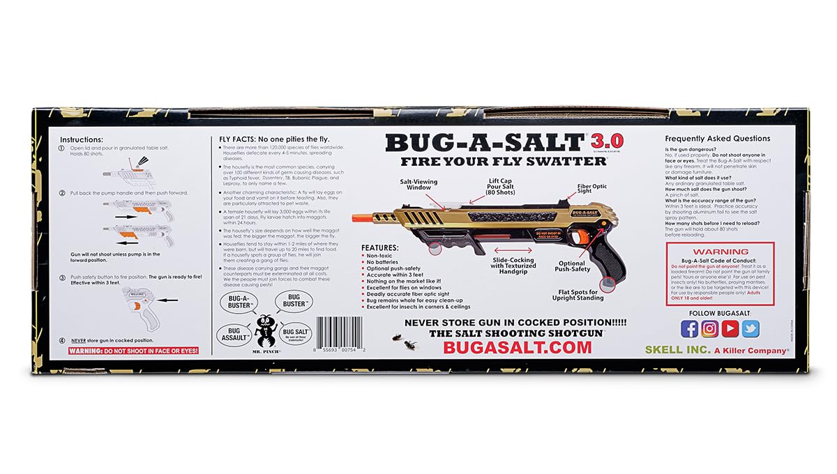Back view of the BUG-A-SALT 3.0 with the salt hopper visible