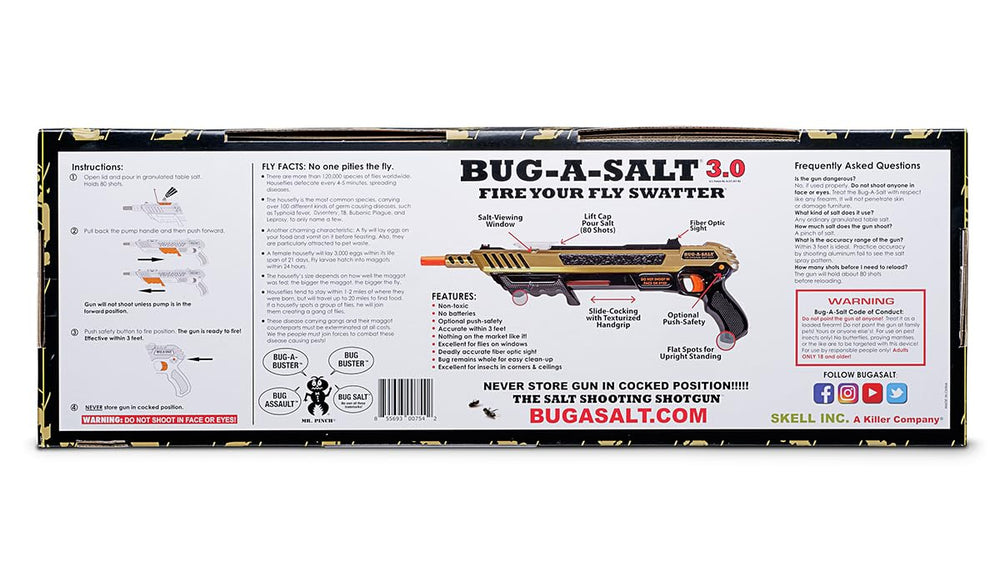 Back view of the BUG-A-SALT 3.0 with the salt hopper visible