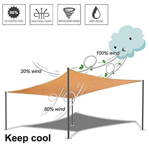 Back view of the COCONUT Rectangle Sun Shade Sail
