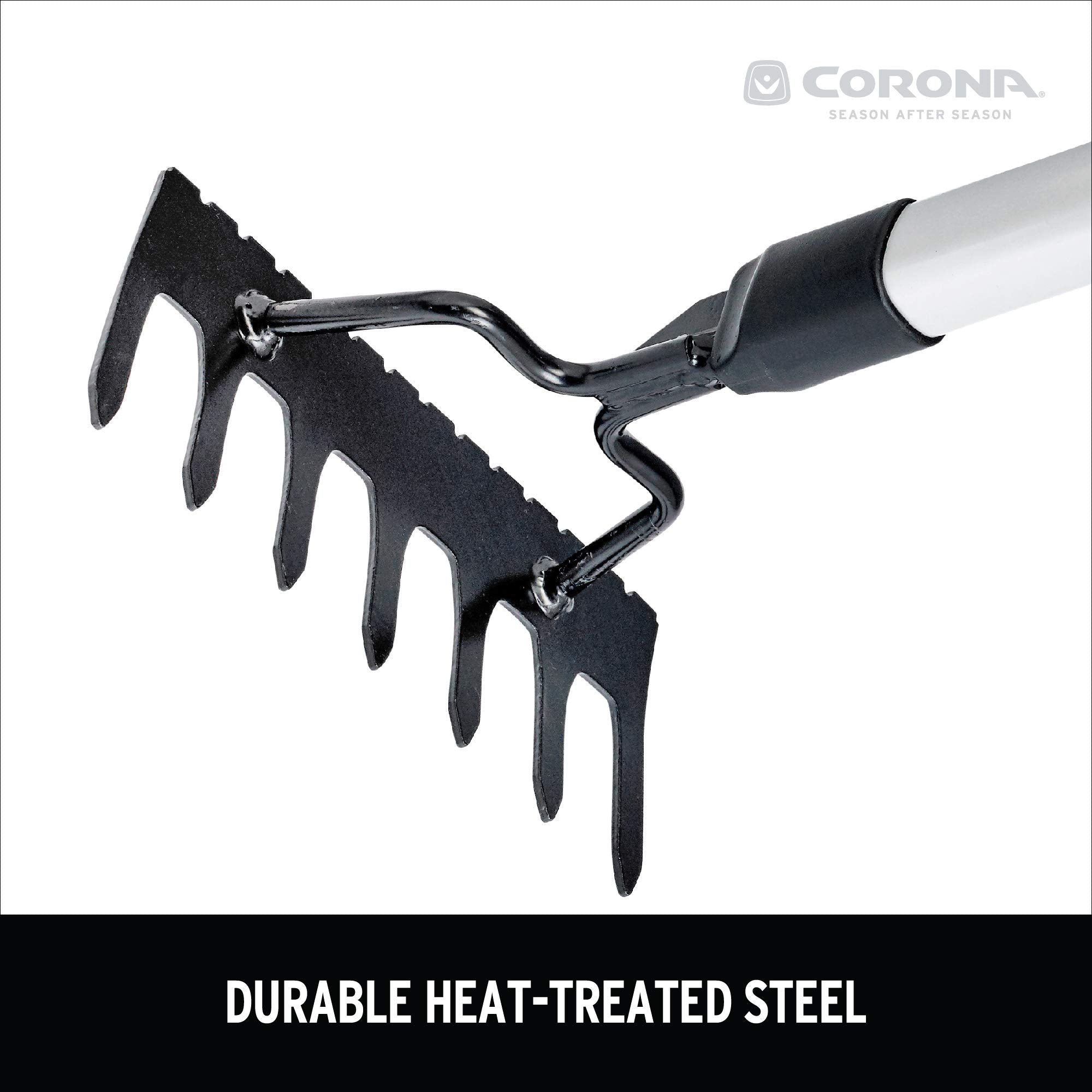 Back view of the Corona Clipper rake showing ergonomic handle