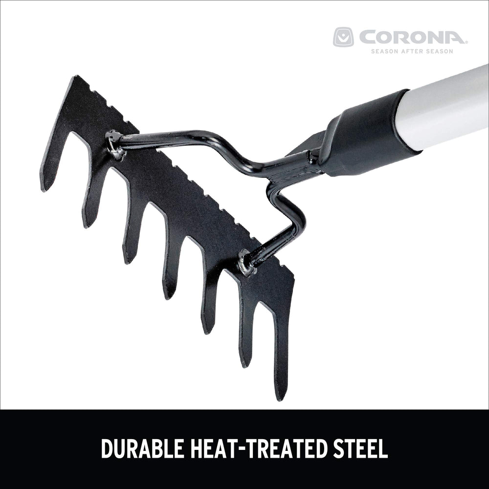 Back view of the Corona Clipper rake showing ergonomic handle