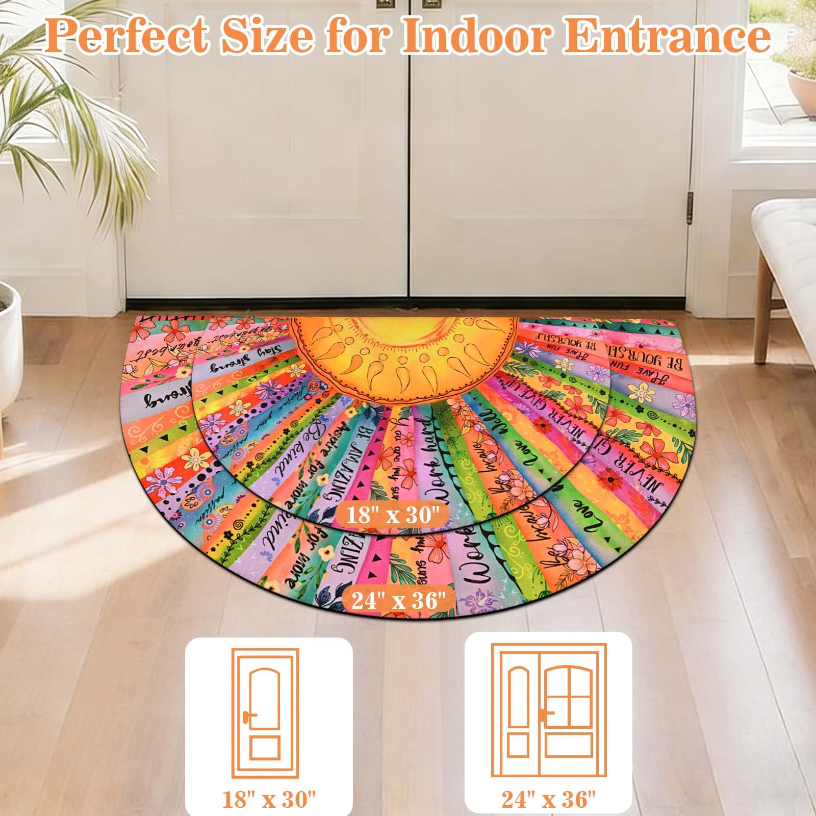 Back view of the doormat displaying its thickness