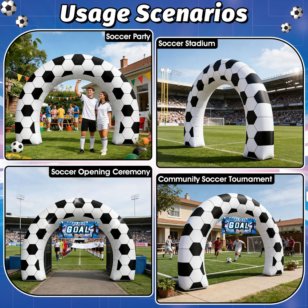 Back view of the Eyourlife Giant Soccer Inflatable Arch