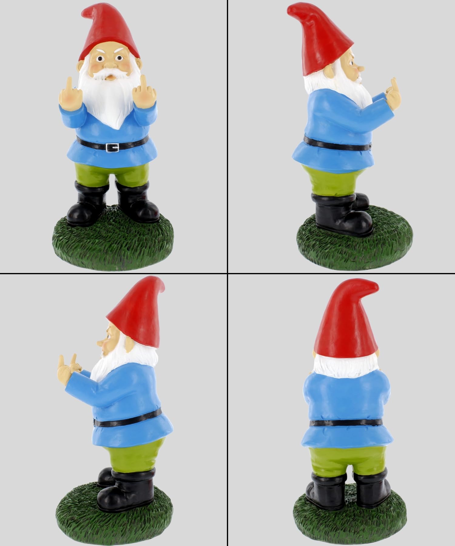 Back view of the Gnometastic Double Bird Gnome Statue