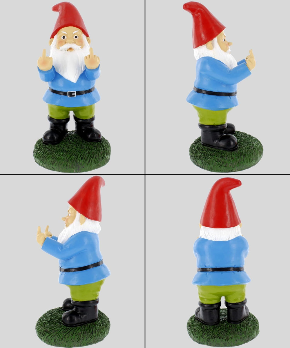 Back view of the Gnometastic Double Bird Gnome Statue