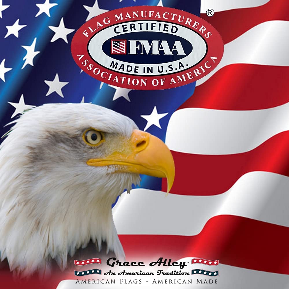 Back view of the Grace Alley American Flag showing the stitching details