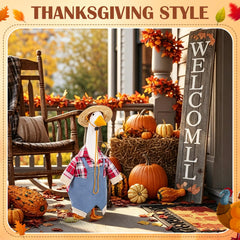 Back view of the Halloween goose outfit showing integrated design