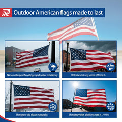 Back view of the irbrisu American Flag showing stitching details