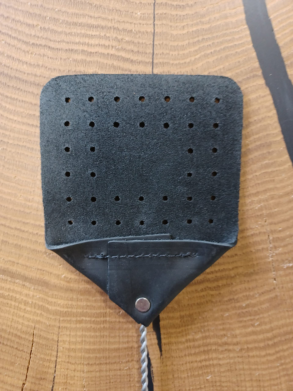 Back view of the leather fly swatter