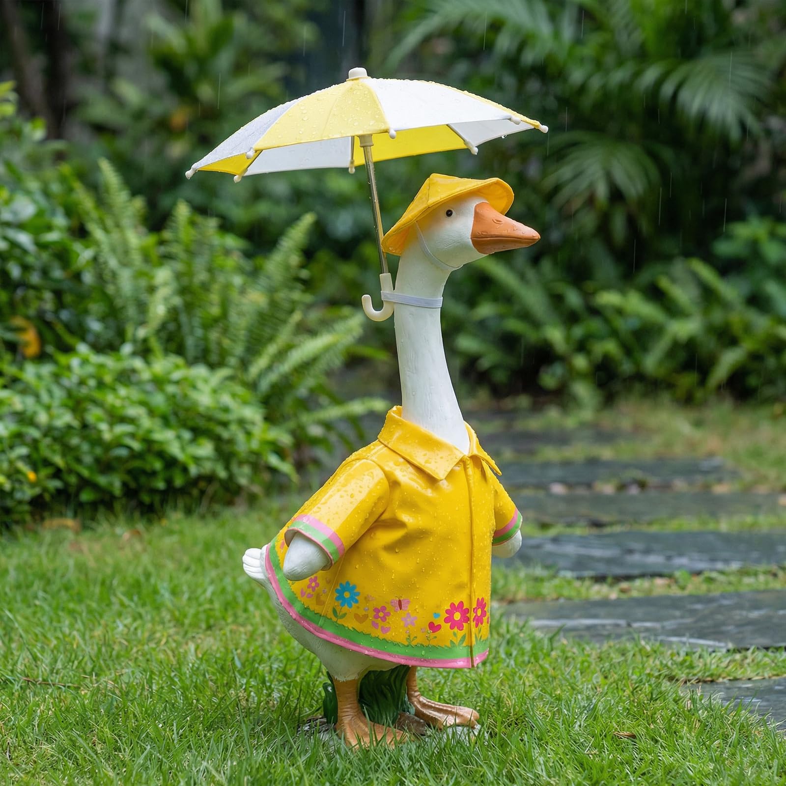 Back view of the Memxike goose outfit with matching hat