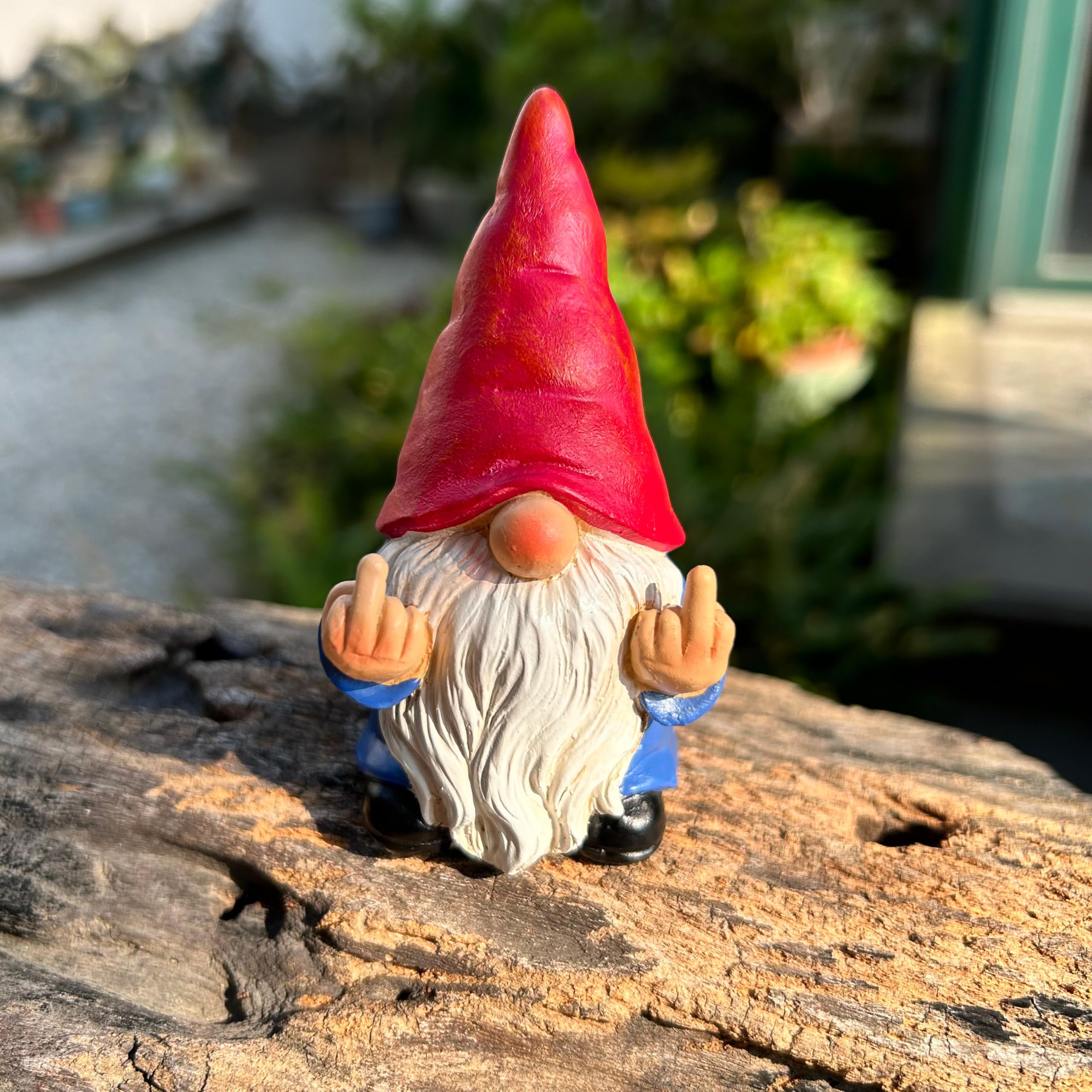 Back view of the Middle Finger Gnome Mini 3.5in