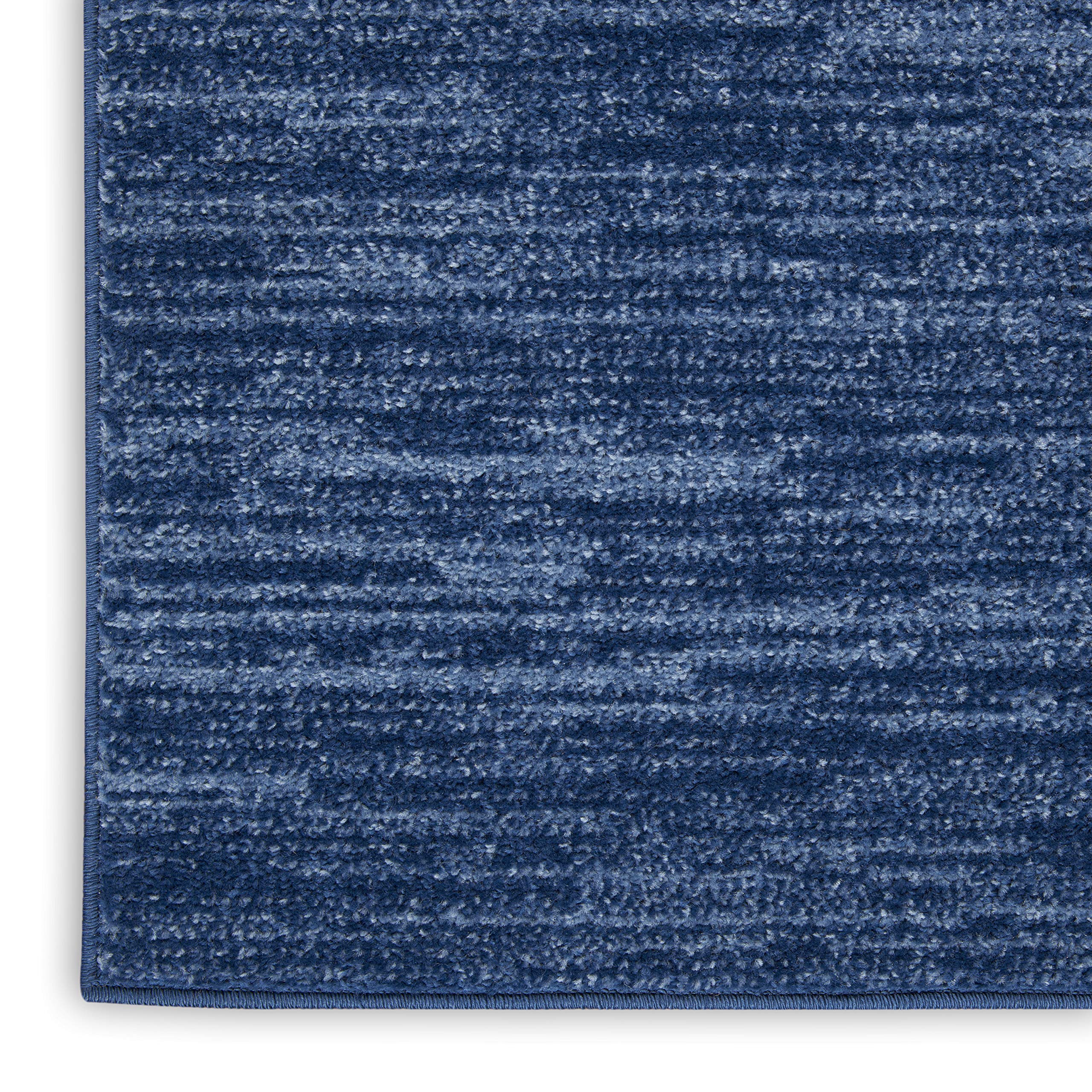 Back view of the Nourison Essentials Navy Blue Runner Rug