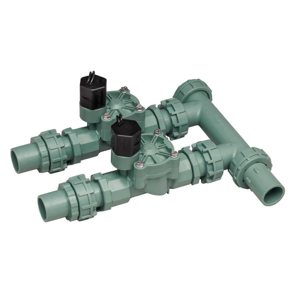 Back view of the Orbit Manifold showing valve connections