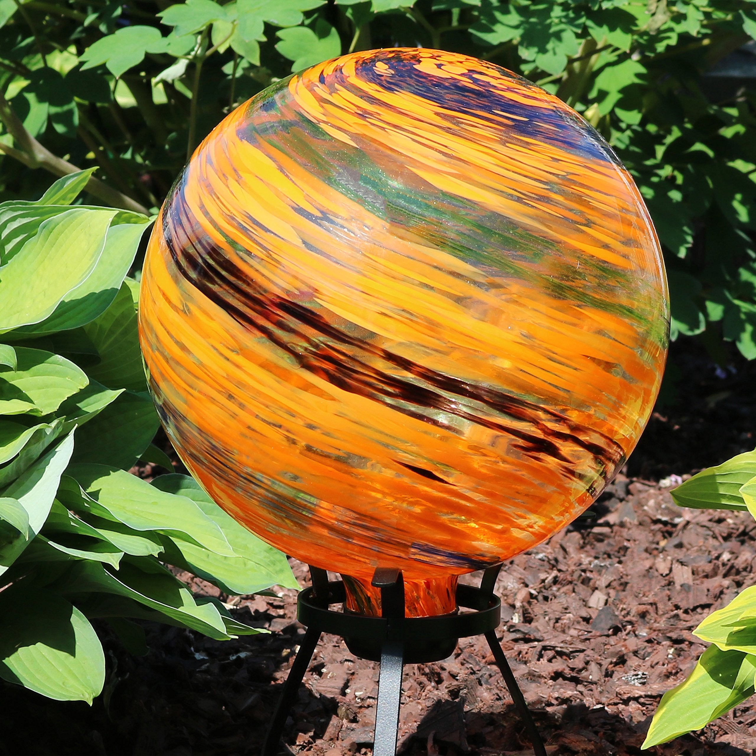 Back view of the Sunnydaze 10-inch Gazing Ball