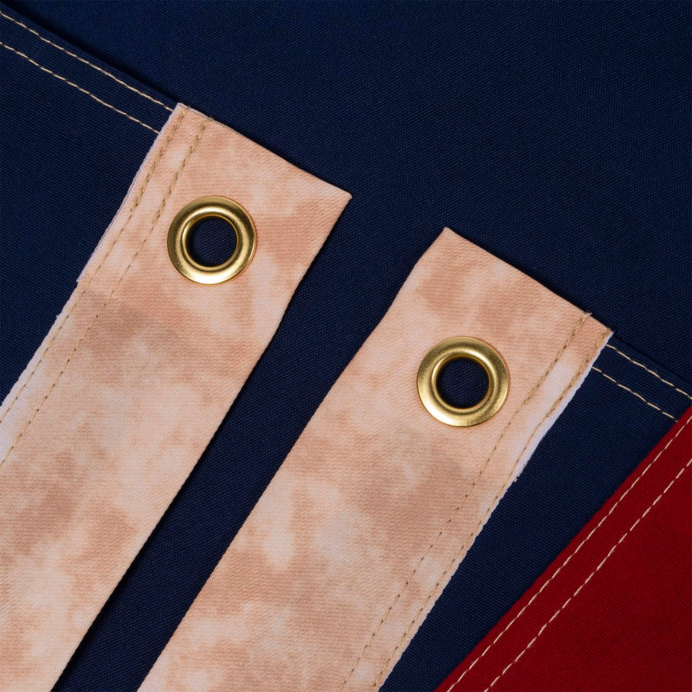 Back view of the SYII Vintage Texas Flag showing the double-stitched stripes