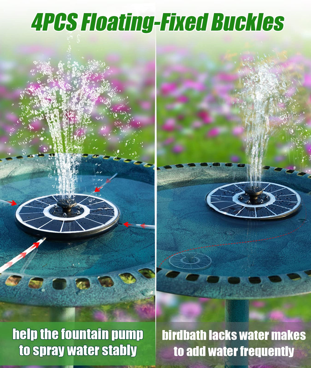 Back view of the SZMP Solar Fountain with LED lights