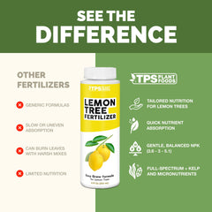 Back view of TPS NUTRIENTS Lemon Tree Fertilizer bottle
