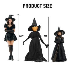 Back view of TW SHINE light up witches with stakes