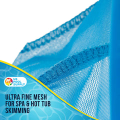 Back view of U.S. Pool Supply Hand Leaf Skimmer Net with pole
