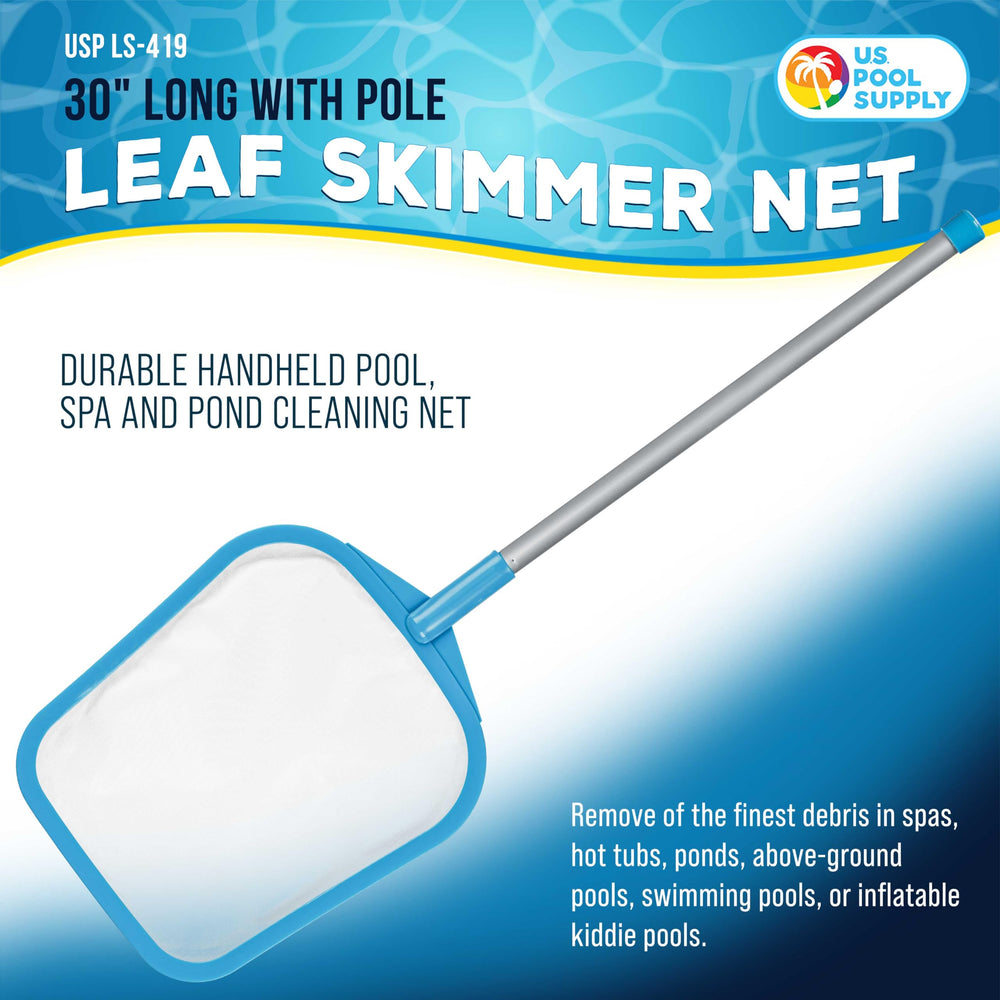 Back view of U.S. Pool Supply skimmer net showing ultra-fine mesh