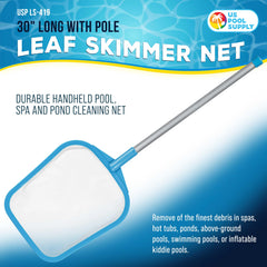 Back view of U.S. Pool Supply skimmer net showing ultra-fine mesh