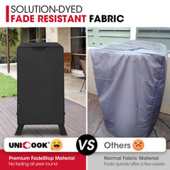 Back view of Unicook 30 Inch Smoker Cover